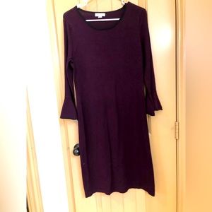 Lovely eggplant purple long sleeve dress